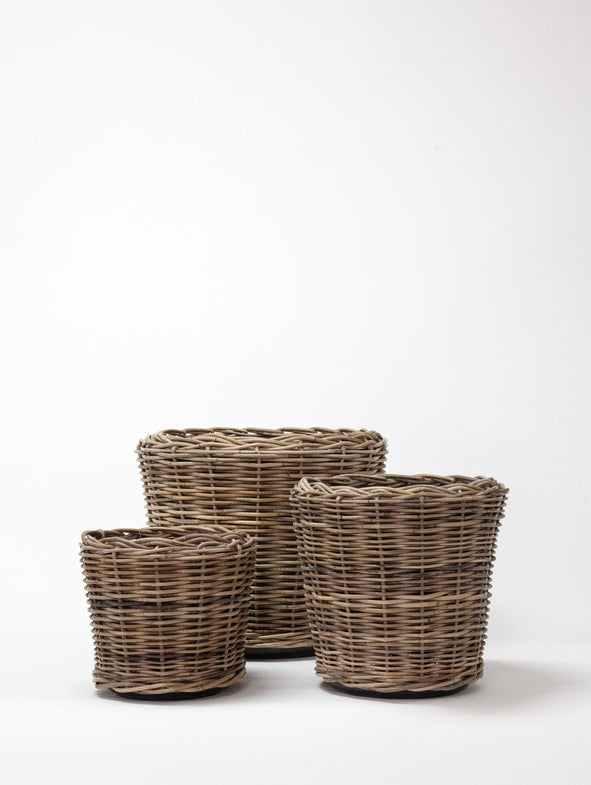 Rattan Basket Planter - 3/set